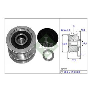 Fulie alternator (cu 5 caneluri) Logan MCV 1.6 mpi INA