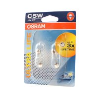 Set de 2 becuri SV8,5 12V 5W 35mm ULTRA LIFE (blister) OSRAM