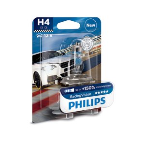 Bec far H4 P43t 60/55W 12V RACING VISION (blister) PHILIPS