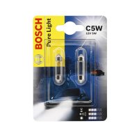 Set de 2 becuri SV8,5 12V 5W 35mm C5W (blister) BOSCH