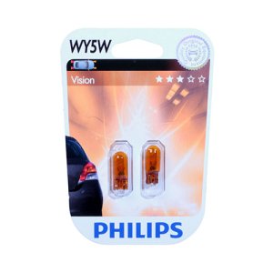 Set de 2 becuri WY5W 12V 5W W2,1X9,5d galben (blister) PHILIPS