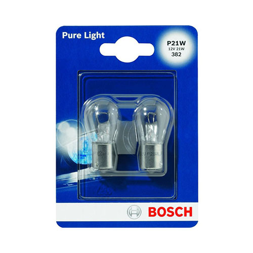 Set de 2 becuri P21W 12V 21W BA15s (blister) BOSCH - Apasa pe imagine pentru inchidere