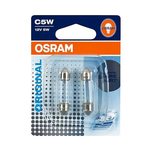 Set de 2 becuri SV8,5 12V 5W 35mm C5W (blister) OSRAM - Apasa pe imagine pentru inchidere