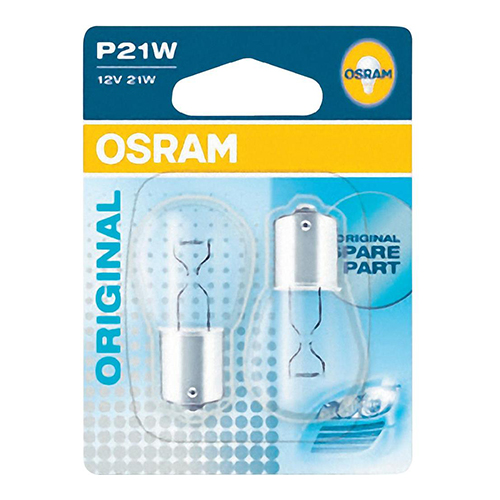 Set de 2 becuri P21W 12V 21W BA15s (blister) OSRAM - Apasa pe imagine pentru inchidere