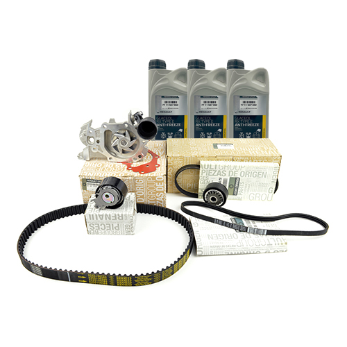 Pachet kit distributie, pompa apa si kit accesorii (cu Servo, fara AC, antigel) Sandero 2 - 1.2 16v ORIGINAL - Apasa pe imagine pentru inchidere