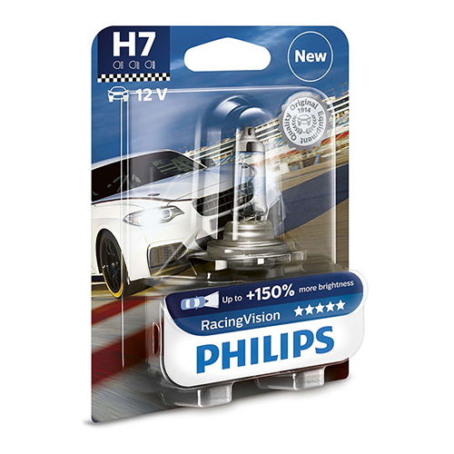 Bec far H7 55W 12V RACING VISION (blister 1buc) PHILIPS - Apasa pe imagine pentru inchidere